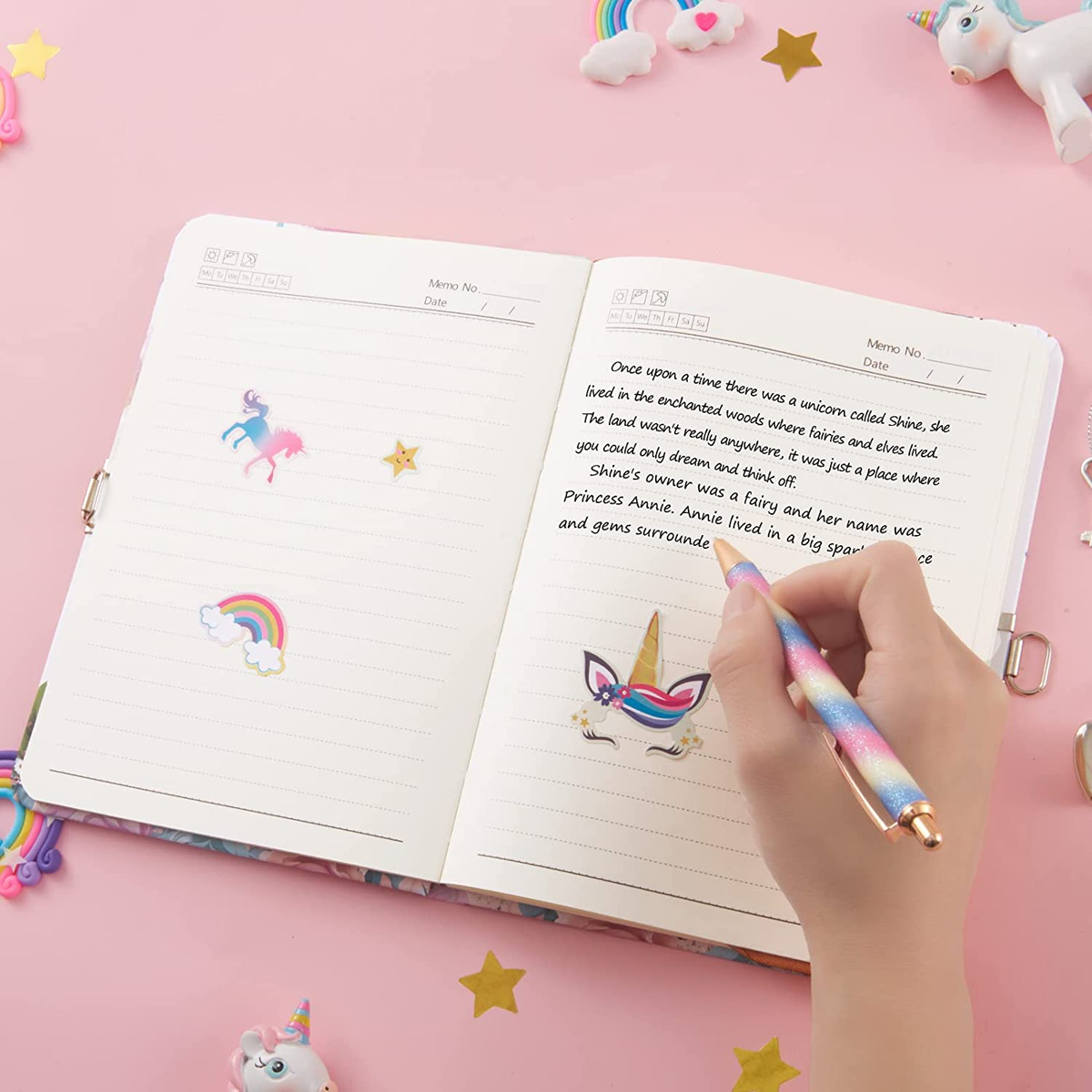 Celeste: Unicorn Notebook Personal Name Wide Lined Rule Paper, Notebook  The Notebook For Writing Journal or Diary Women & Girls Gift for Birthday,  For Student