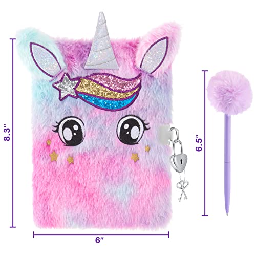 Unicorn Fuzzy Shaker Sketchbook - Pink
