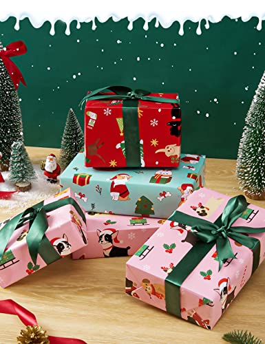 WERNNSAI Christmas Wrapping Paper - 10 Sheets 20 x 27 Gift