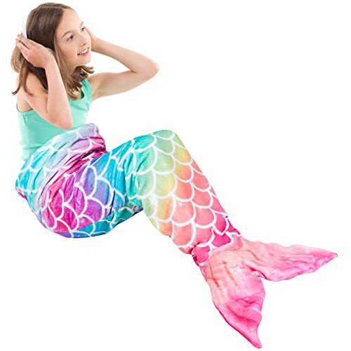 Rainbow discount mermaid blanket