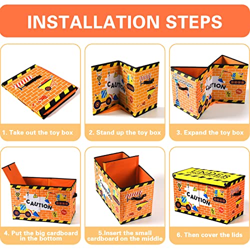 Orange Toy Storage Box Small